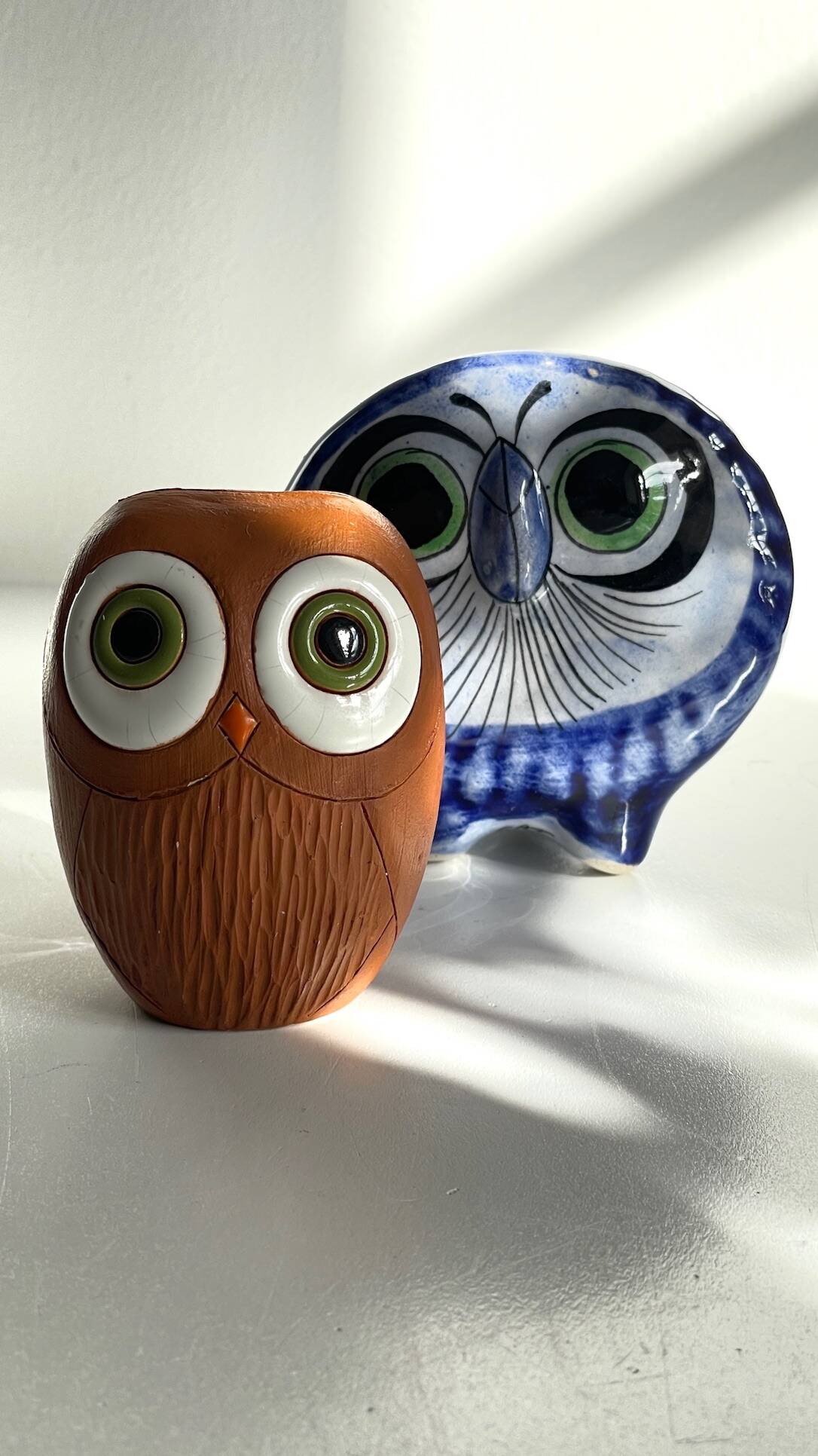 Vintage Handmade Ceramic Owls