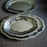 3 plats de service ovales en inox