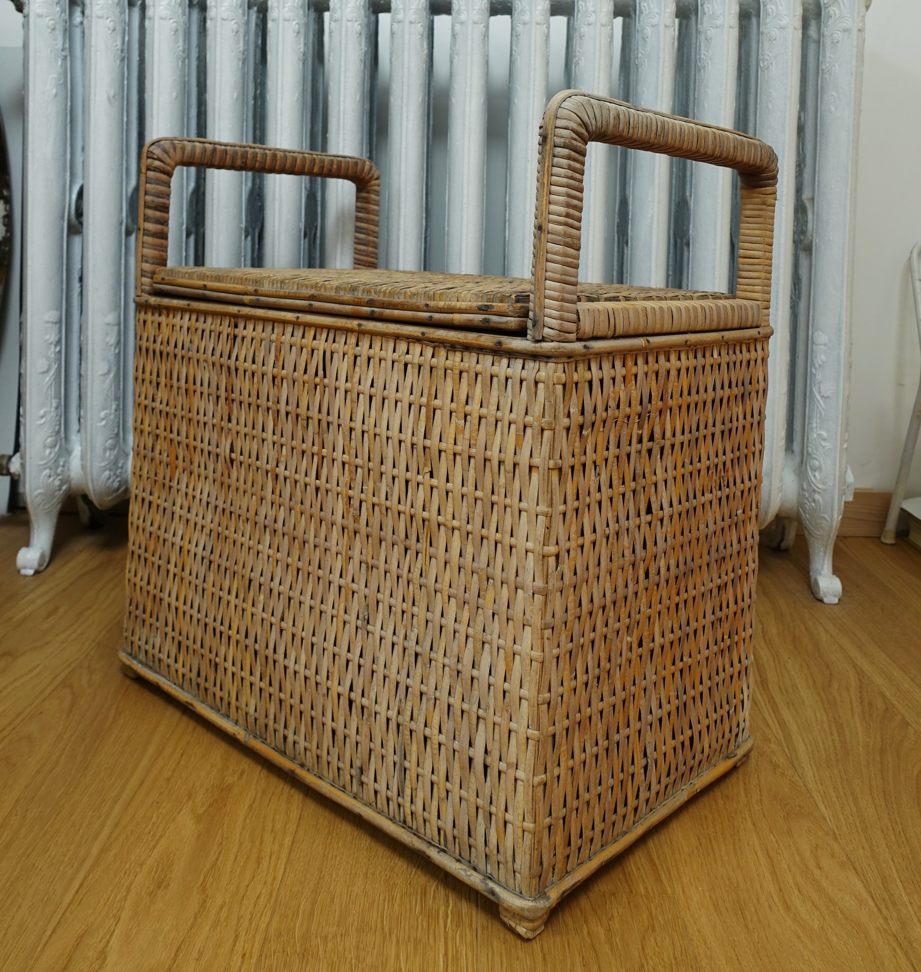 Wicker chest basket