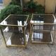 End table in smoky glass