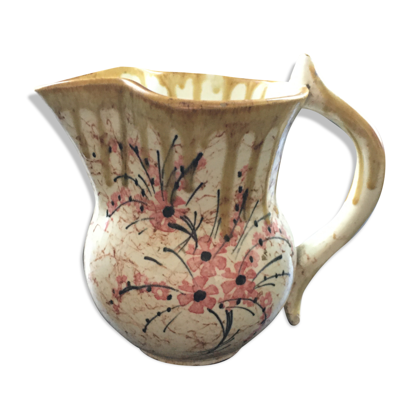 English pink flowered pitcher