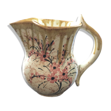 Pichet anglais fleuri rose