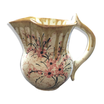 Pink flowered English pitcher