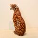 Handmade Italian ceramic leopard sculpture