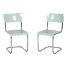 Paire de chaises Bauhaus M. Stam, R.Slezak, acier chromé, Tchéquie, années 1930