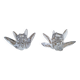 Schneider - Pair of gourd-shaped candlesticks, bubble crystal - 1960s