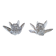 Schneider - Pair of gourd-shaped candlesticks, bubble crystal - 1960s