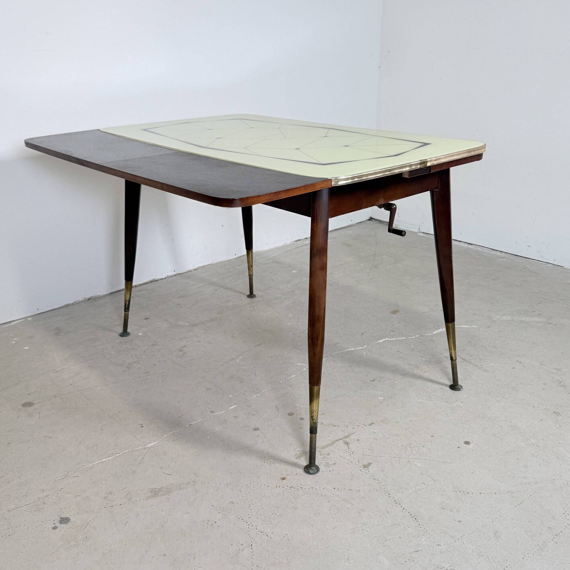 Mid-Century Height-Adjustable 'Kurbeltisch' Dining & Coffee Table – 1950s
