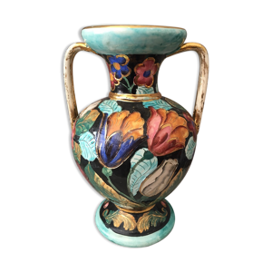 Vase amphore monaco a decor floral