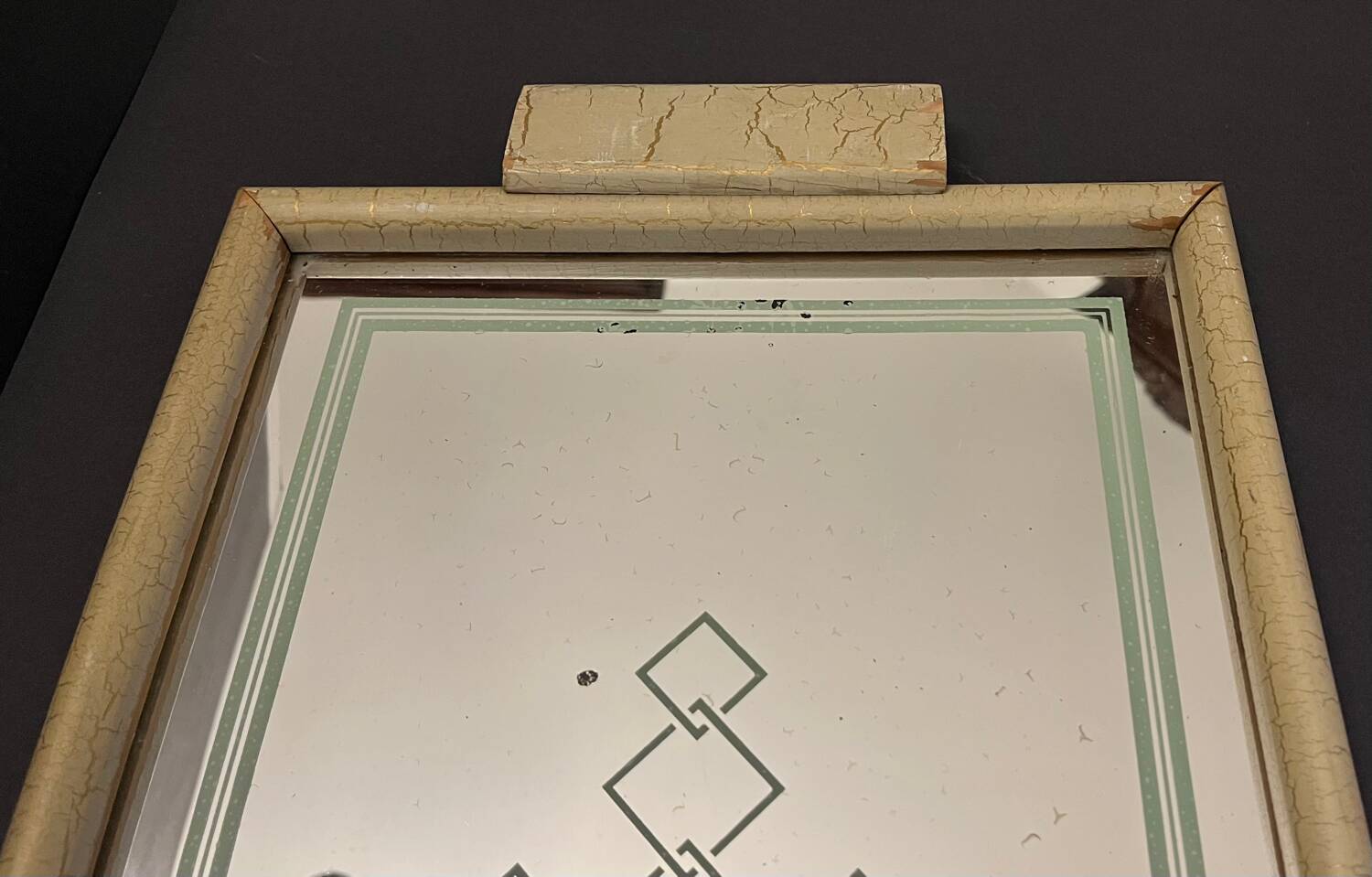 Antique Art Deco mirror plateau