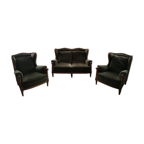 Canapé et 2 fauteuils Jean Roche style directoire | Selency