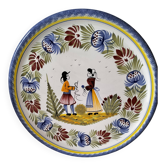 Large plate HB Henriot Quimper decor Tradition 32 cm