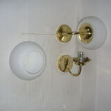 Pair of pull-out wall lamps from the 70s