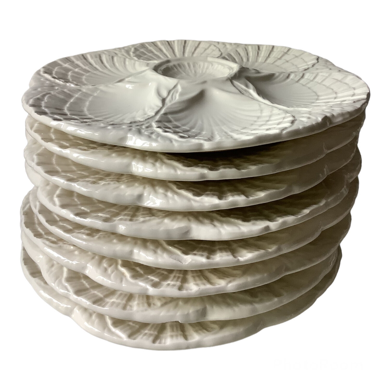 Sarreguemines slurry oyster plates