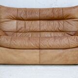 Sofa by Michel Ducaroy, leather, 1978. Model Dianthus. Edited by Ligne Roset.