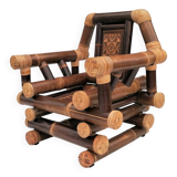Fauteuil en bambou, années 1970