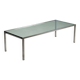 Vintage DePadova coffee table, designed by Ross Littell, glass, 1960s.