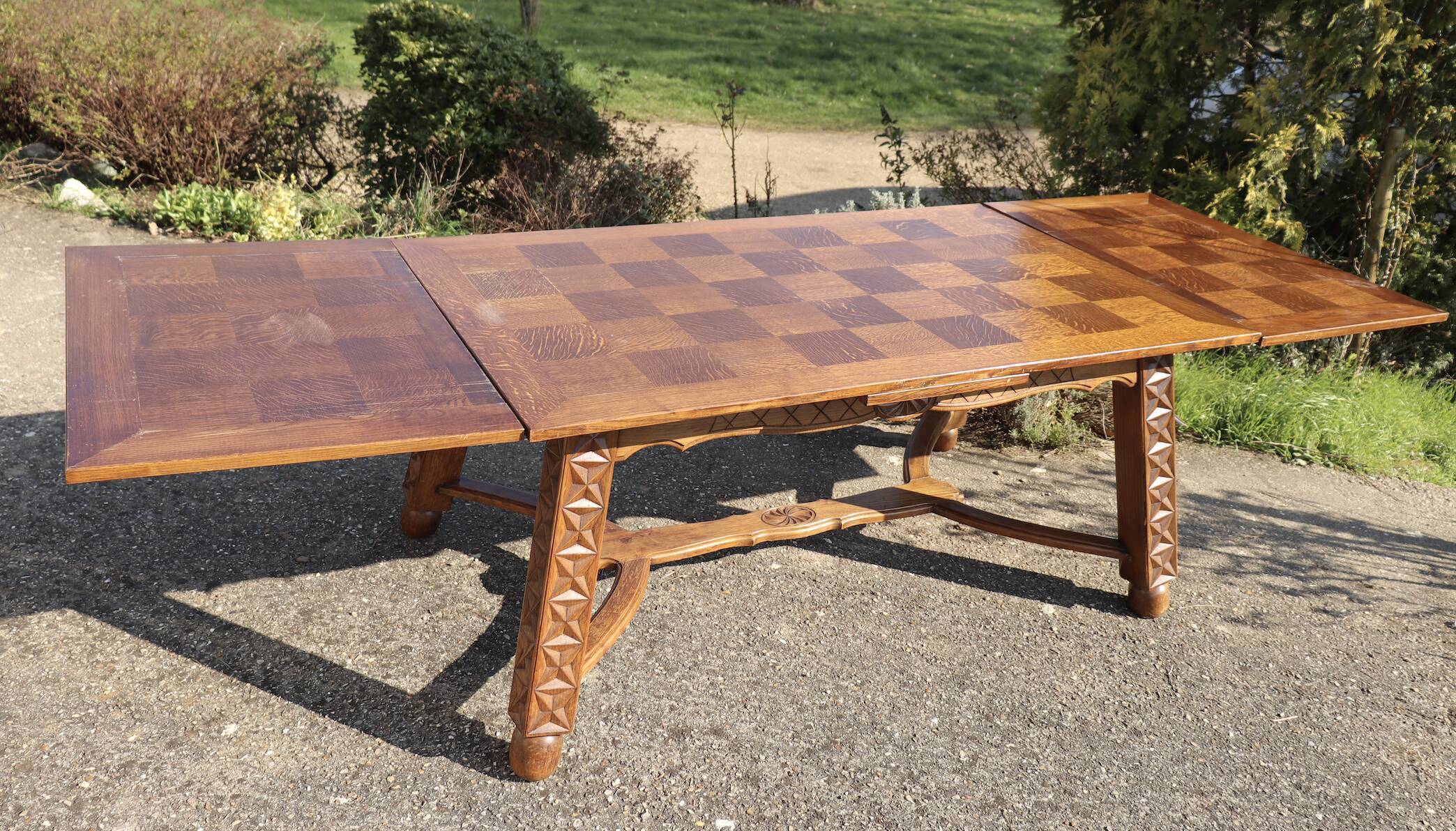 Vintage carved solid wood table