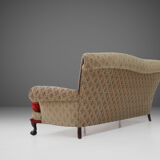 Extra large Victorian sofa and ottoman 1890