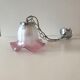 Luminaire vintage en verre fleurs