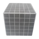 Gray tiled cube