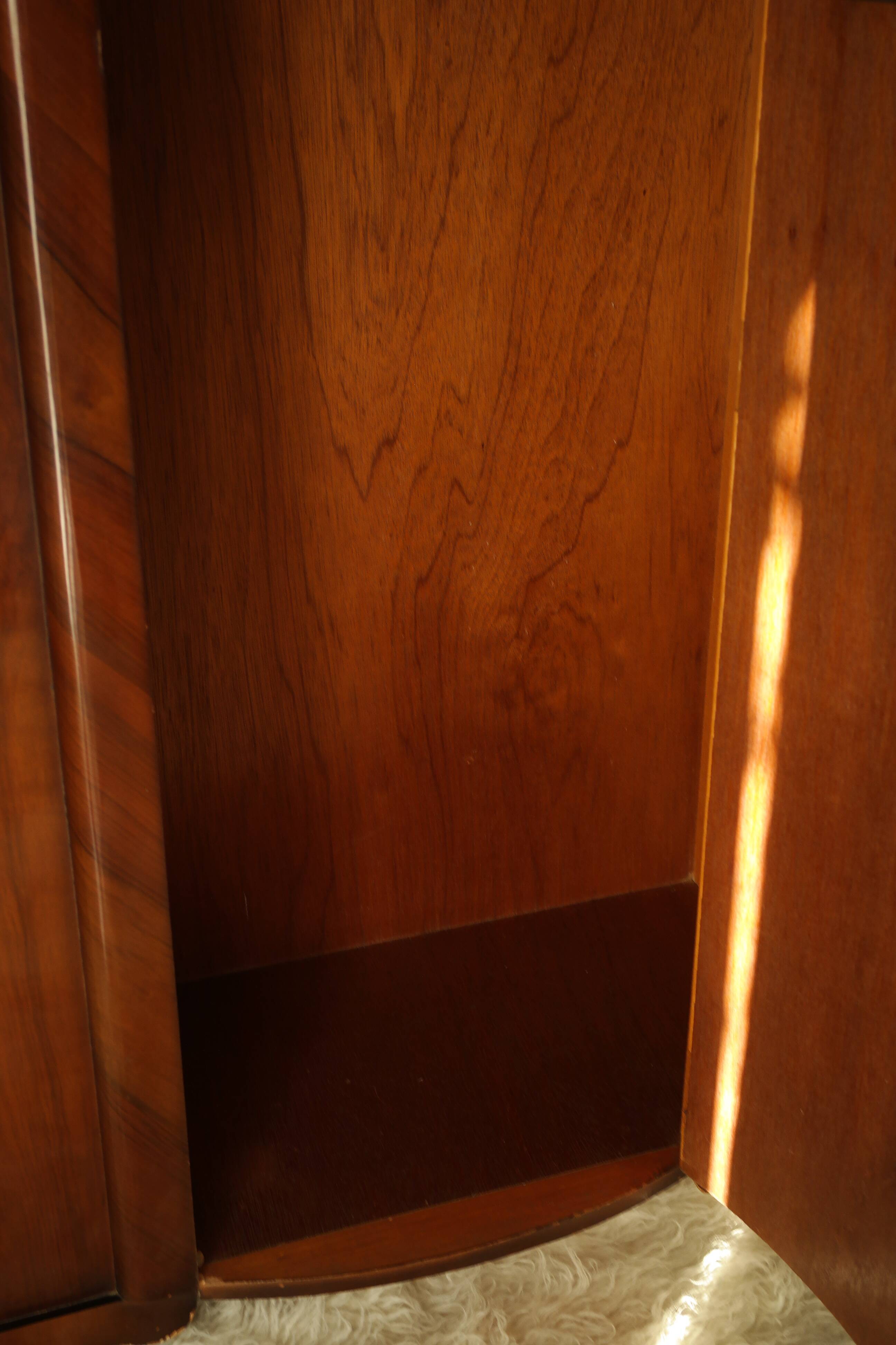 English art deco student wardrobe in walnut