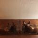 Pair of wooden bookends