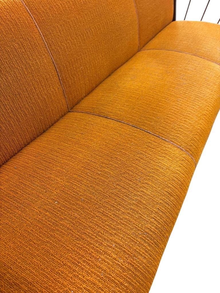 Vintage orange wooden sofa