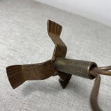 Rose shaped metal candle holder