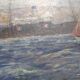 Marine , boat , entrance to the port of Marseille ( le panier )