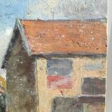 Painting oil ancient landscape