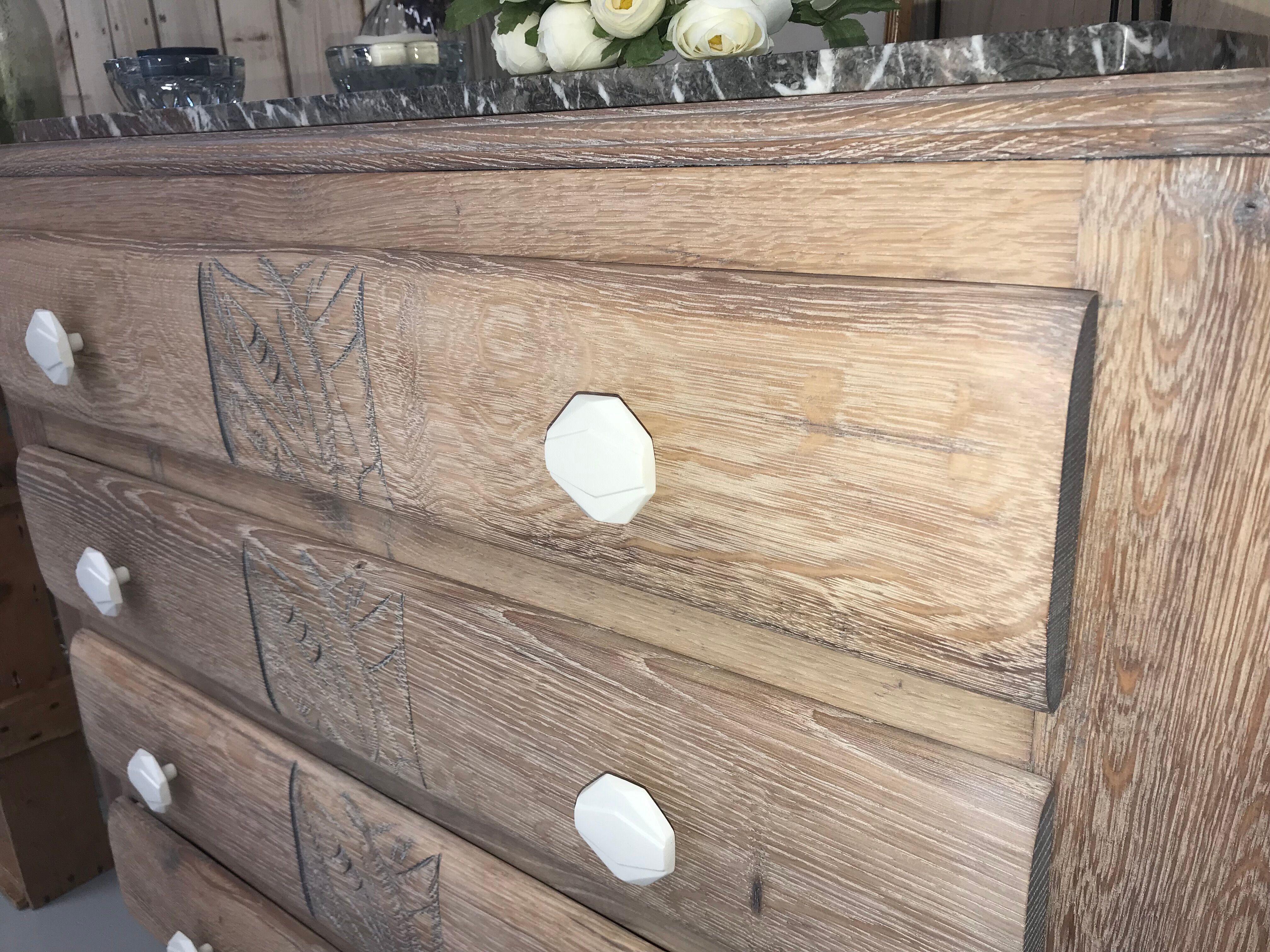 Art deco chest of drawers feet moustache restyled