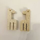 Travertine giraffes by Enzo Mari for Fratelli Mannelli, 70s