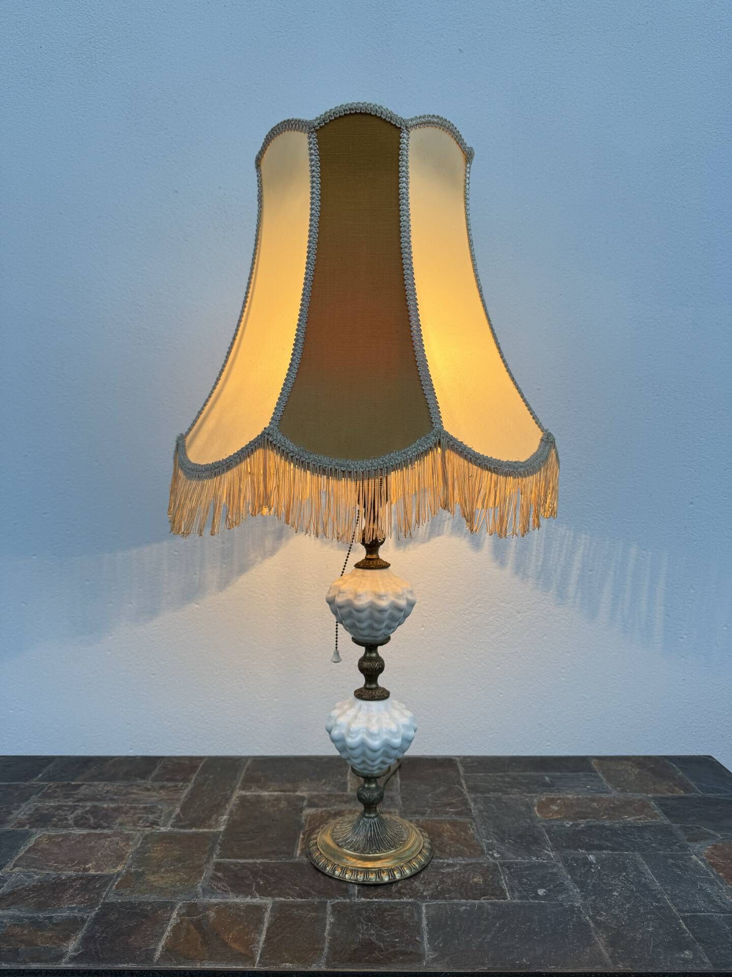 Ceramic and brass lamp from the 1960s.