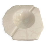 Polished and raw marble ashtray