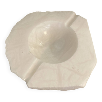 Polished and raw marble ashtray