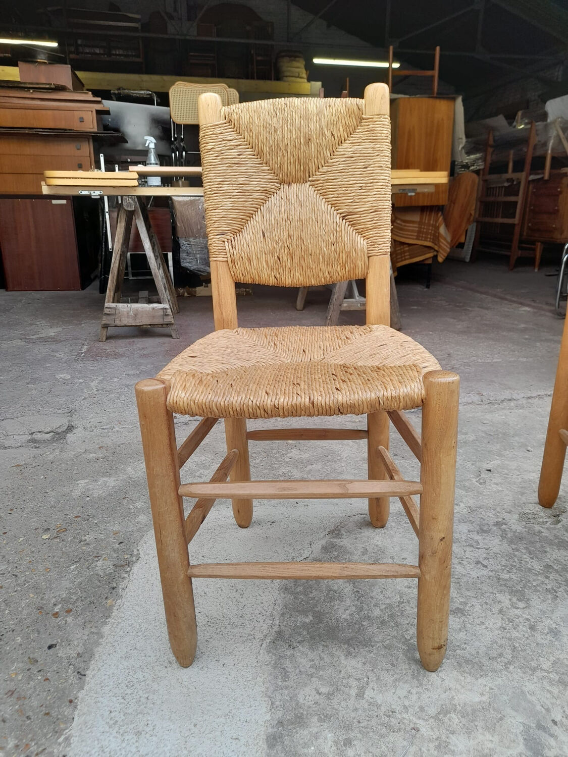 Meribel chair number 19 by Charlotte Perriand, Sentou edition, 1960s