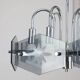 Vintage Italian Chrome and Glass Chandelier, 70s