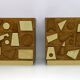 Brutalist Italian Ash Tree and Brass Chests of Drawers, Two