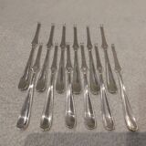 6 silver-plated metal lobster forks by the silversmith Christofle, model Dax.