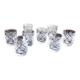 Set of 8 mini liqueur glasses Art Deco style France
