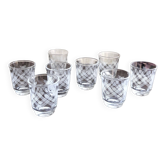 Lot de 8 mini verres à liqueur style Art Déco  France