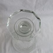Carved blown glass decanter