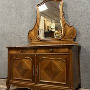 Superb Louis XV style chest of drawers with psyche doors in walnut marquetry circa 1880
