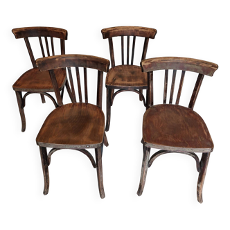 4 dark Luterma bistro chairs, sanded. Painting possible.