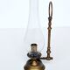 Victorian style chandelier, Brass candle holder with glass globe