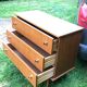 Commode pieds fuseau bois clair 1960