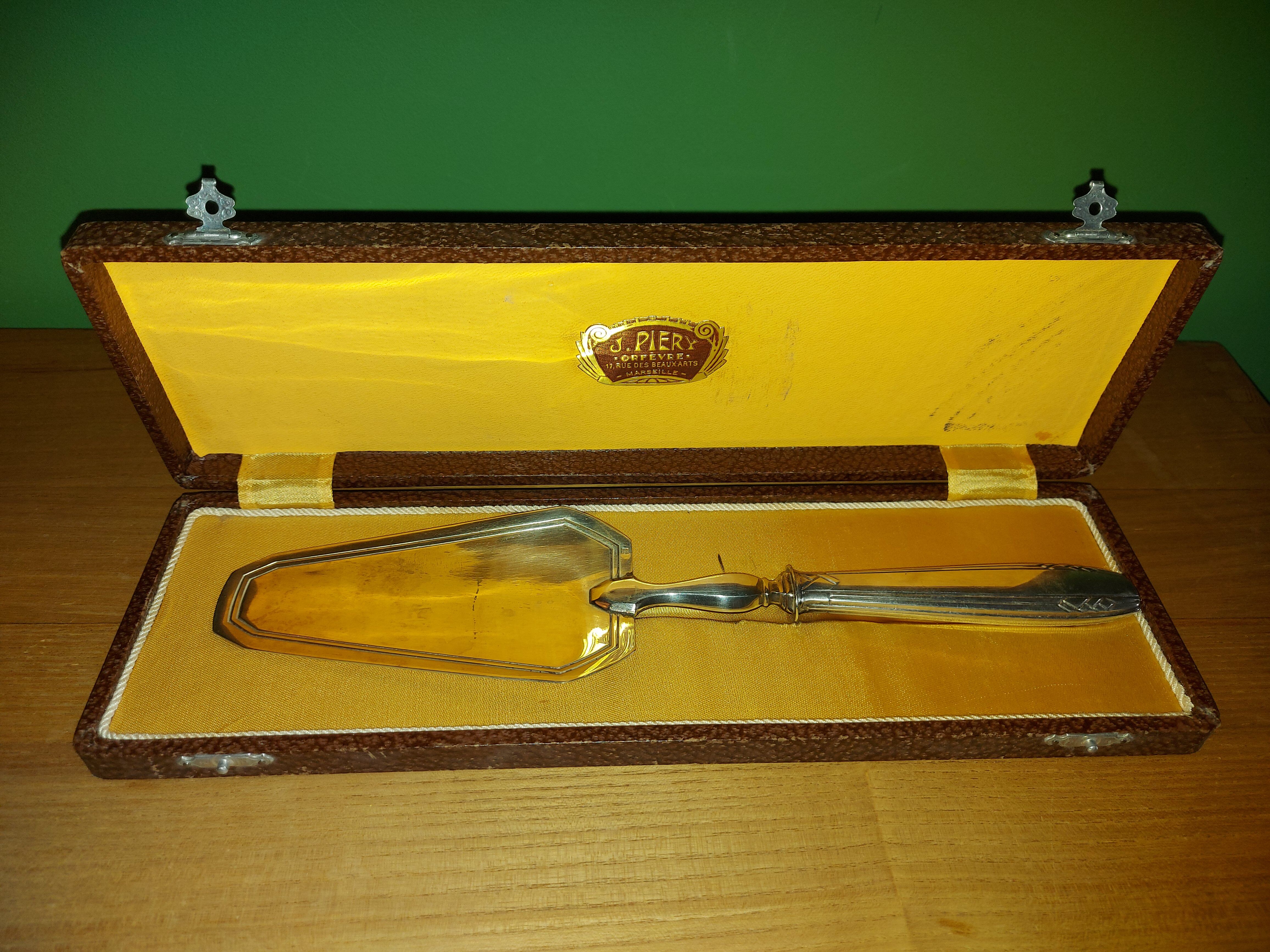 Cake shovel box e silver metal ( POT punch), Piery goldsmith