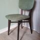 Green boucle Scandinavian chairs