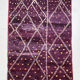 Moroccan Berber carpet beni ouarain purple with colorful graphic patterns 279x192cm